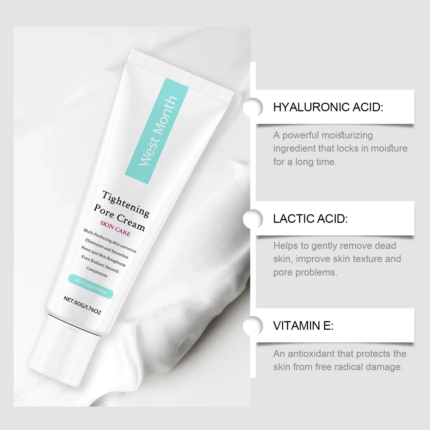 Pore Tightening Face Cream – Blackhead Removal & Oil Control 50g