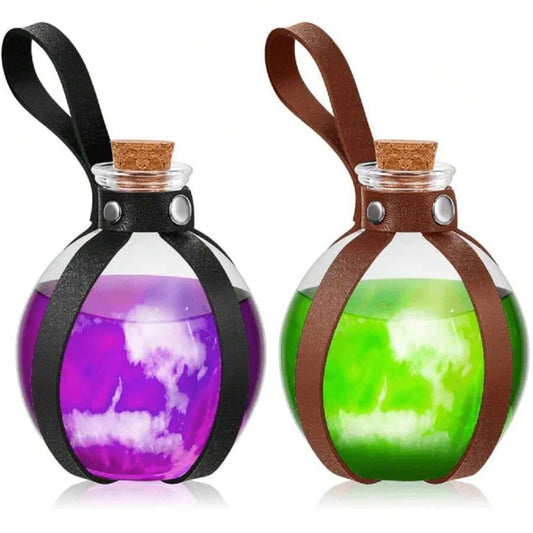 Cork Potion Bottle Wizard Dark Round Spherical Glass Medieval Knight Peaceful Pleasures Health and Wellness