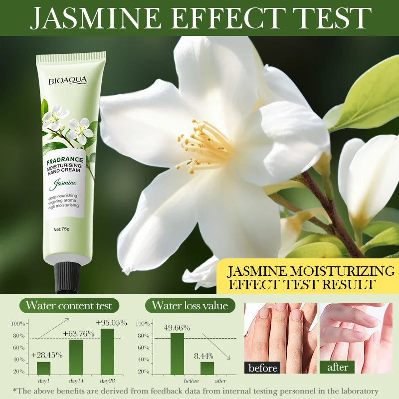 BIOAOUA Jasmine Hand Cream – Moisturizing & Nourishing