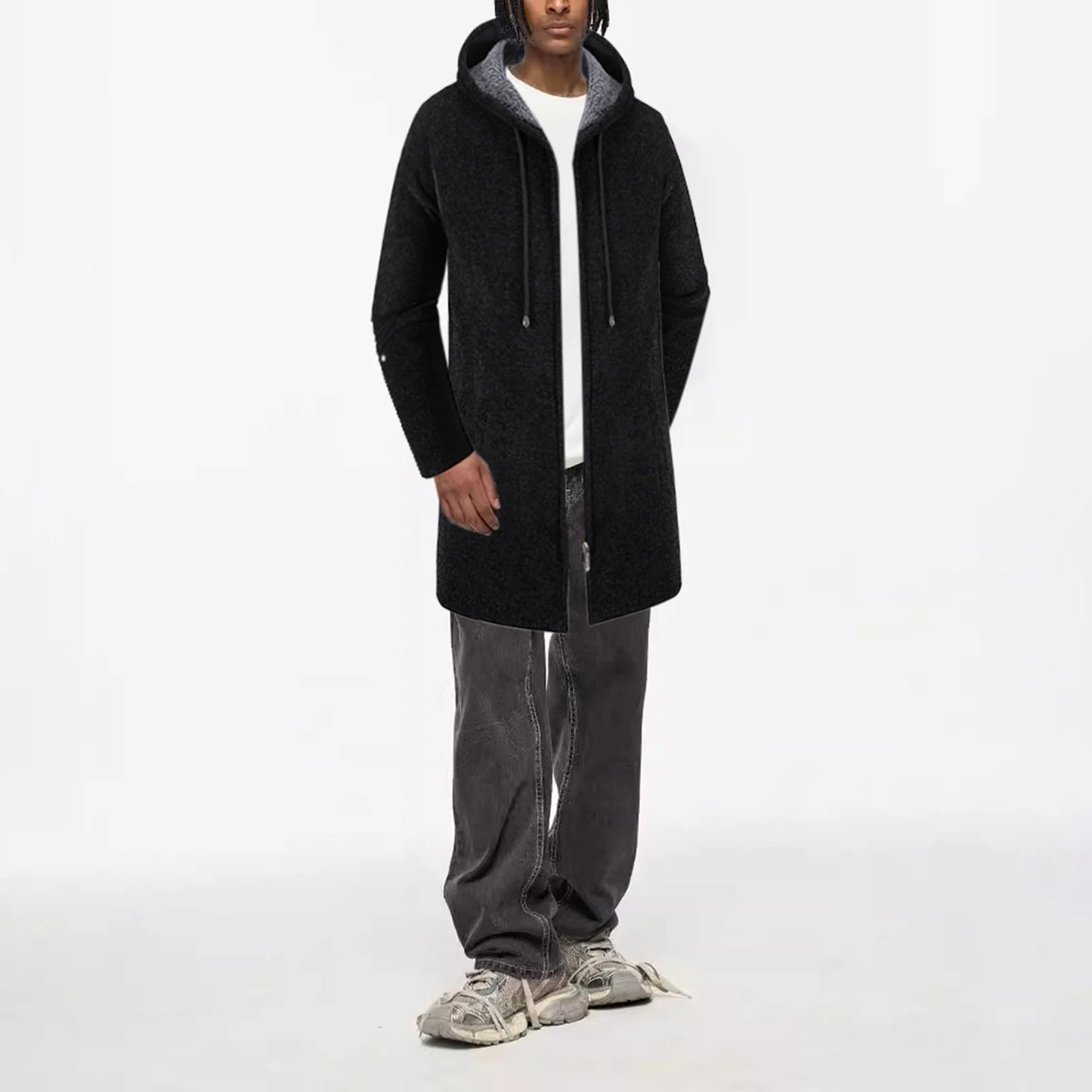Men Casual Winter Jacket with Adjustable Drawstring and Pocket Design for Winter Shopping Dating Party Peaceful Pleasures Health and Wellness