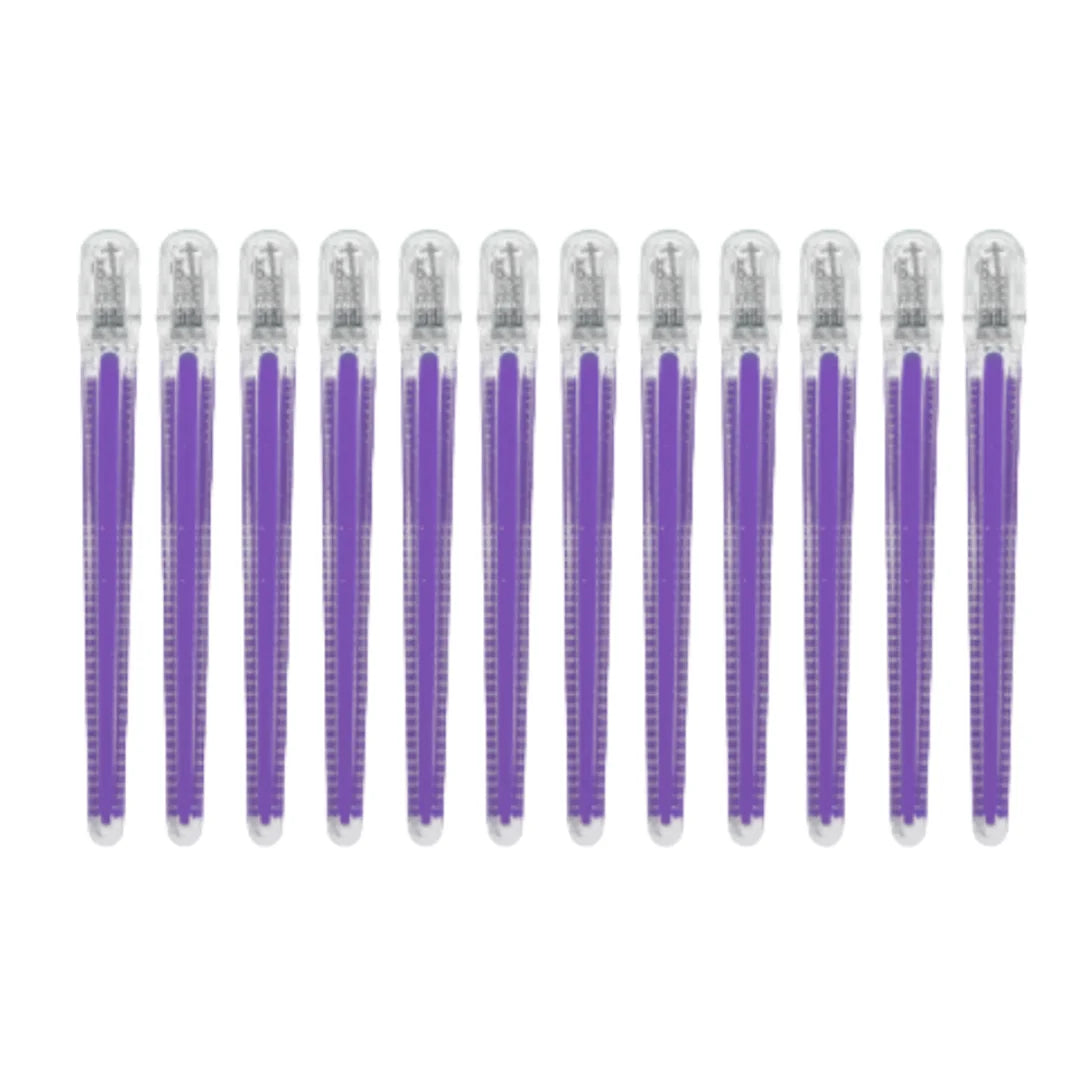 4/6/10/12Pcs Professional Hairdressing Hairpins Rainbow Colors Sectioning Cutting Hair Clamps Barber Hair Clips Styling Tools Peaceful Pleasures Health and Wellness purple 12