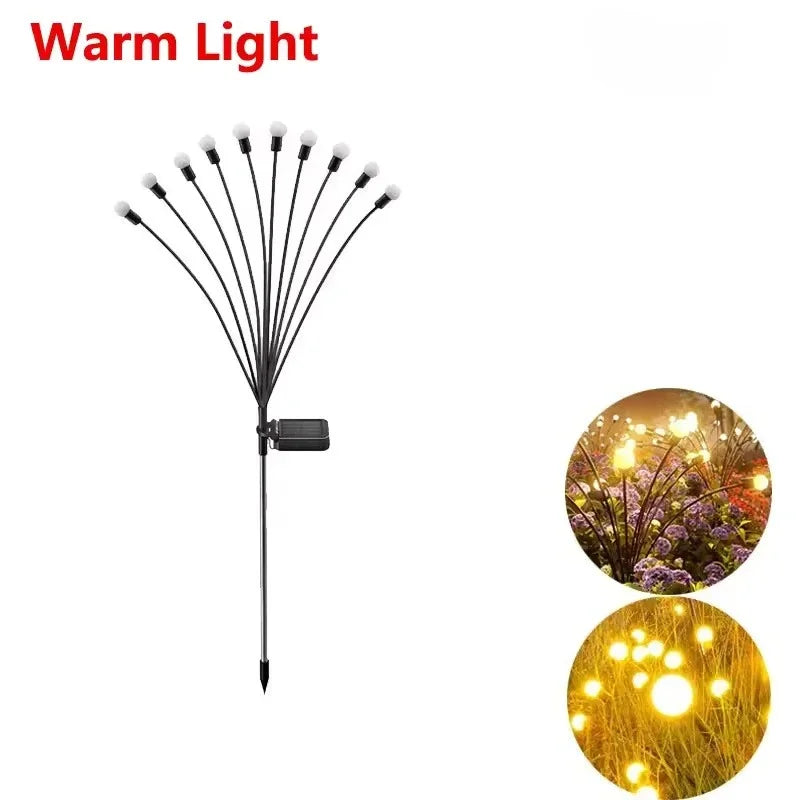 Solar Firefly String Lights – Outdoor Garden Lawn Stake Decor