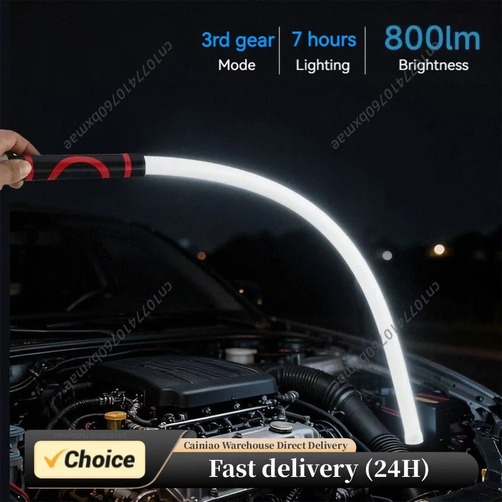 27Inch Flexible LED Flashlight Stick High Lumens Rechargeable Work Light for Car Repair Narrow Space Inspection Tool Peaceful Pleasures Health and Wellness Default Title