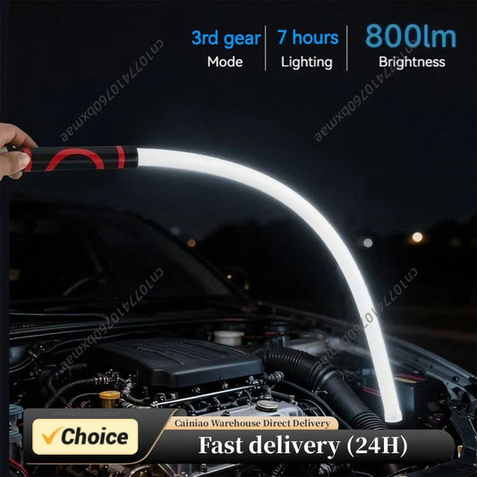 27Inch Flexible LED Flashlight Stick High Lumens Rechargeable Work Light for Car Repair Narrow Space Inspection Tool Peaceful Pleasures Health and Wellness Default Title