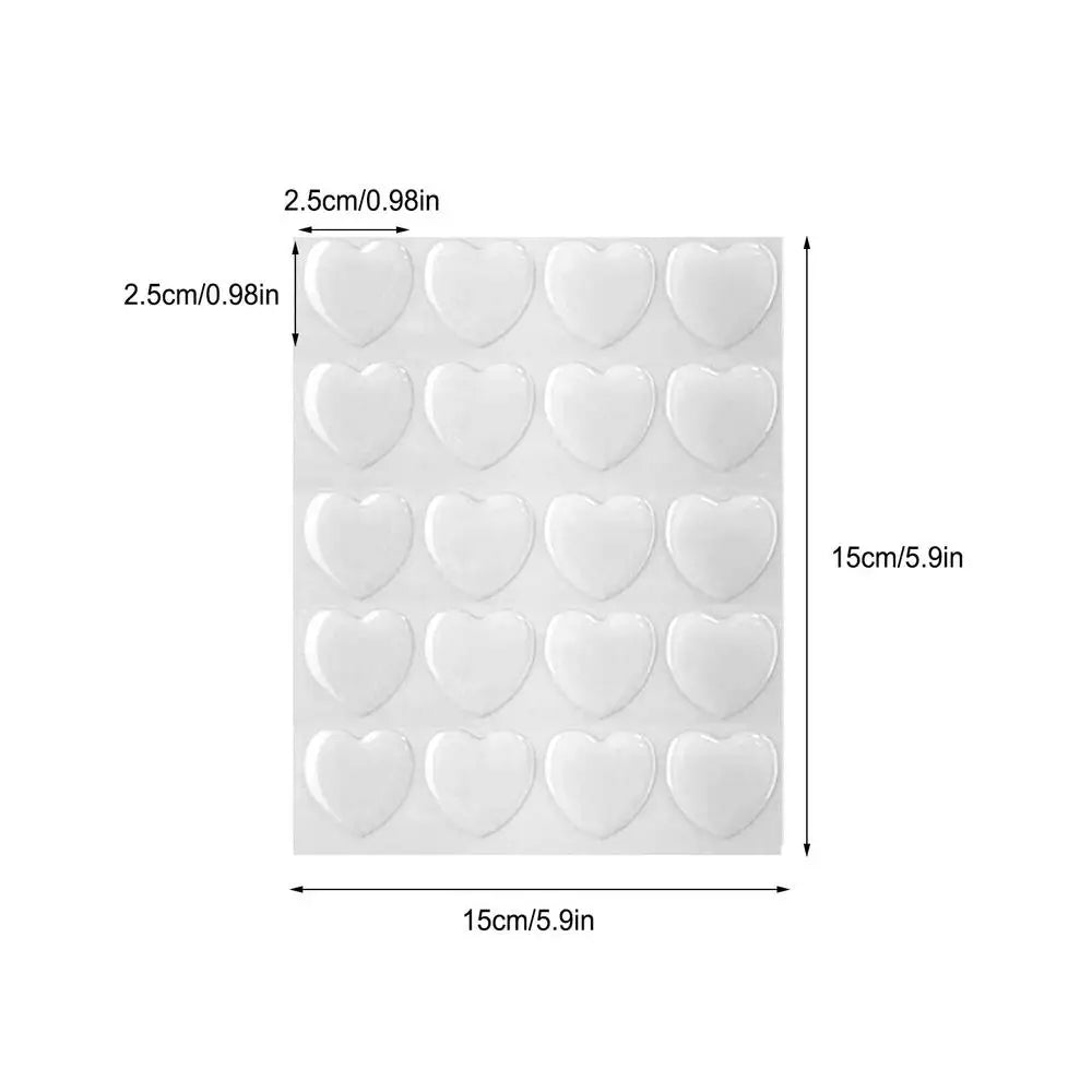 3D Resin Gem Stickers – 20 Crystal Convex Jewel Decals for DIY