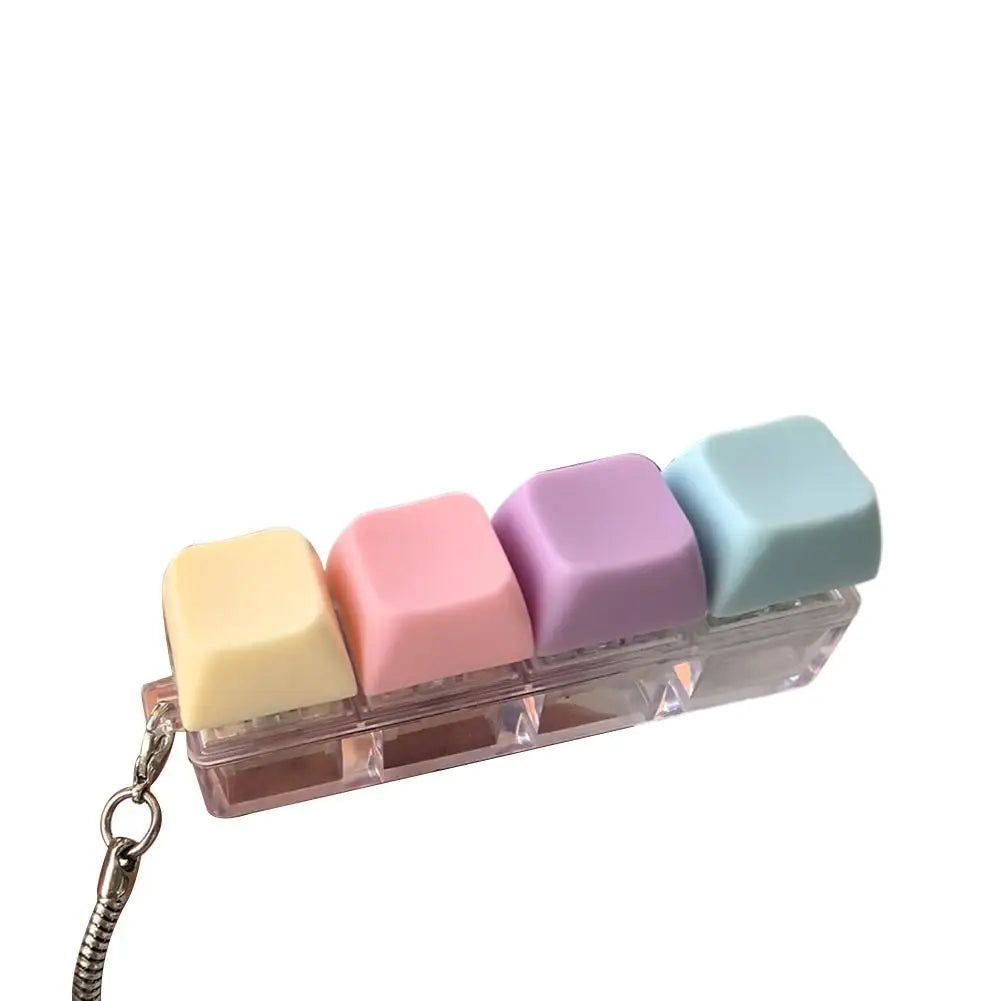 Mechanical Keyboard Fidget Keychain Toy | 1/4/5/9 Key Clicker