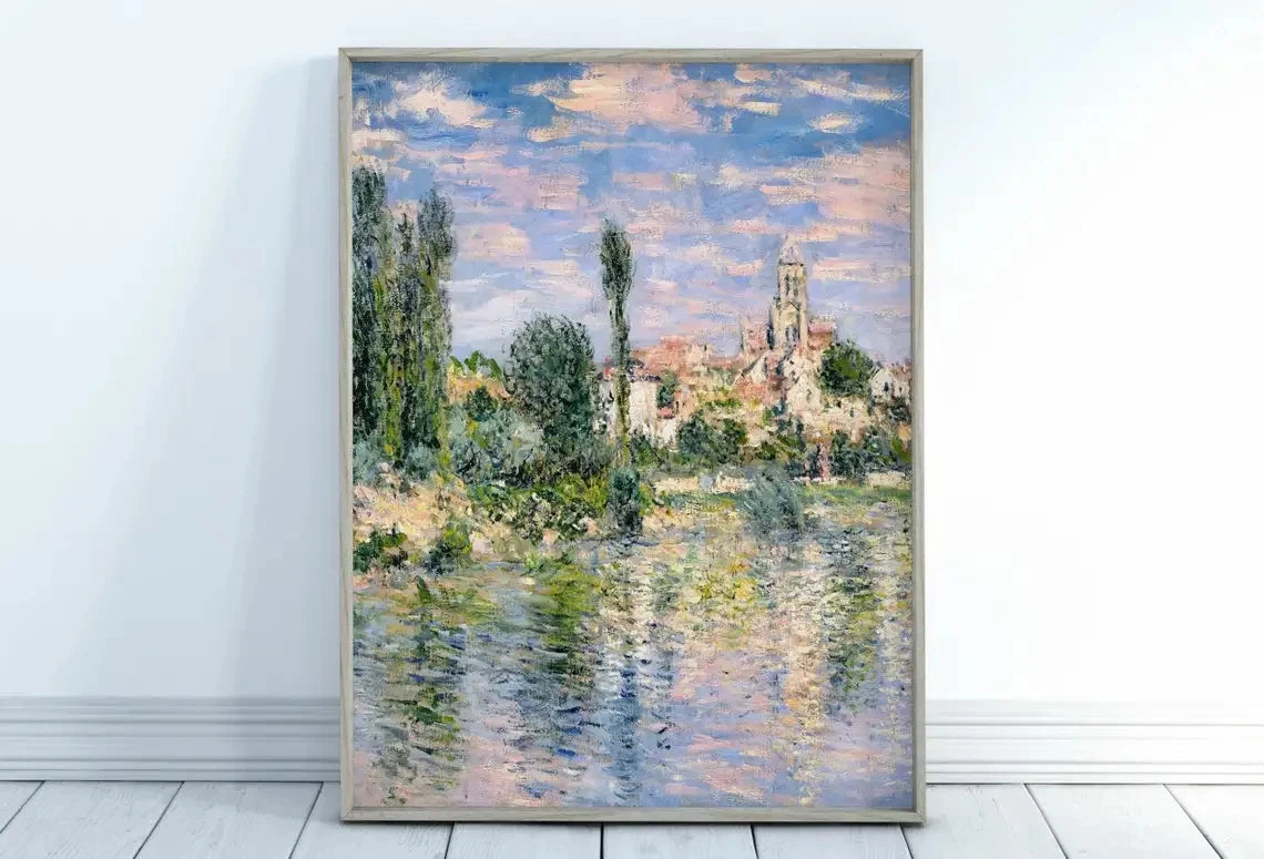 Modern Abstract Landscape Wall Art Famous Monet Canvas Painting Nordic Poster Print Picture for Living Room Home Decorative Gift Peaceful Pleasures Health and Wellness 20 30X40cm Unframed