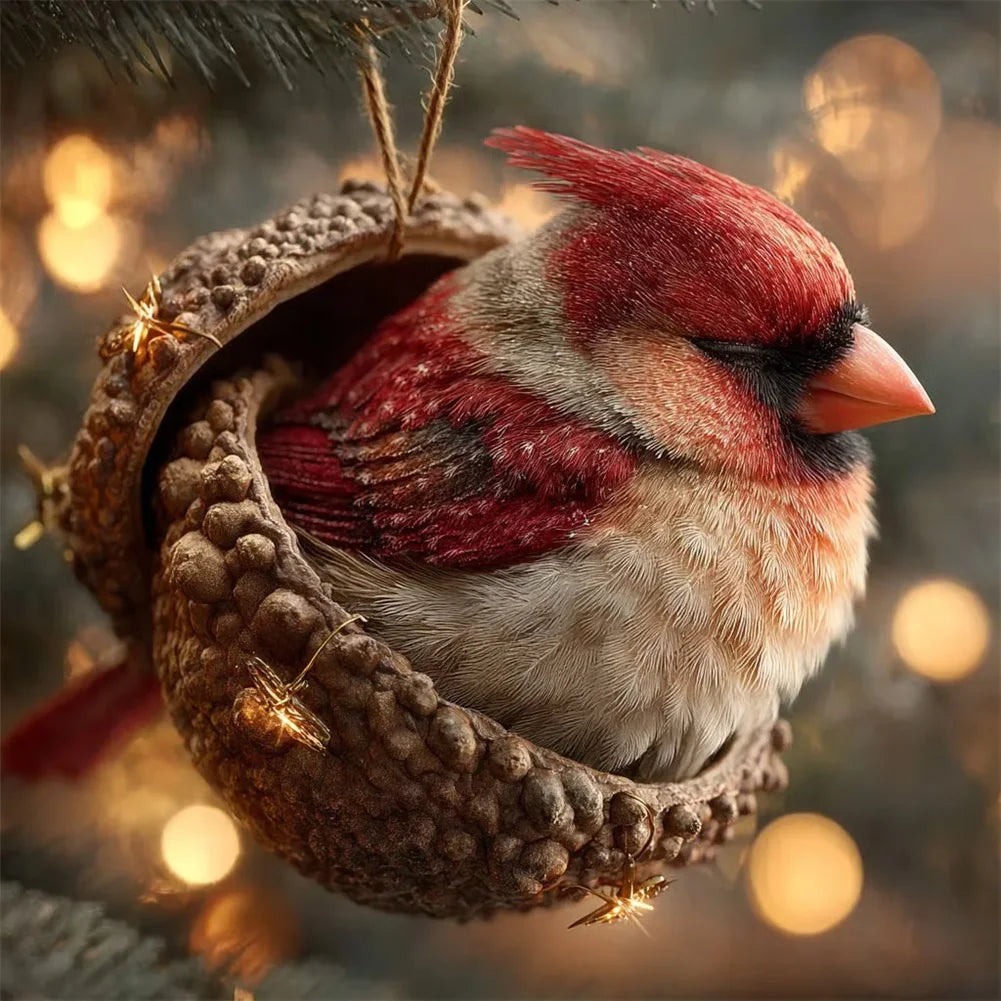 Acrylic 2D Animal Christmas Ornaments | Cute Xmas Tree Pendants