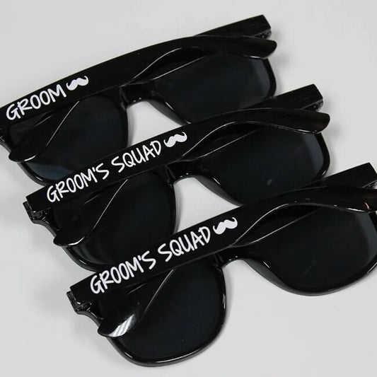 Groom Squad Sunglasses | Bachelor Party & Wedding Gift Novelty Party Sunglasses Peaceful Pleasures Health and Wellness