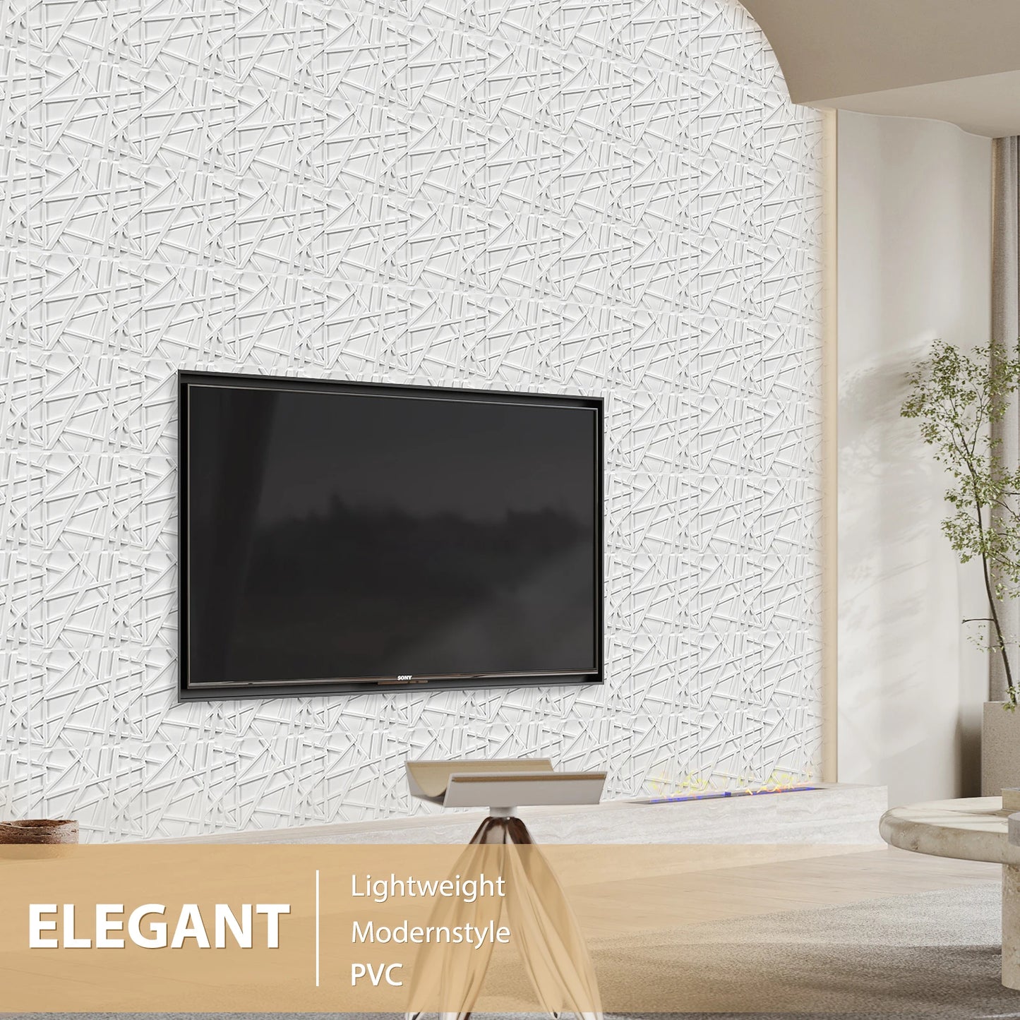 20/30pcs 3D pvc wall panels for indoor wall decoration, for living room hall bedroom hotel office,including tape Peaceful Pleasures Health and Wellness