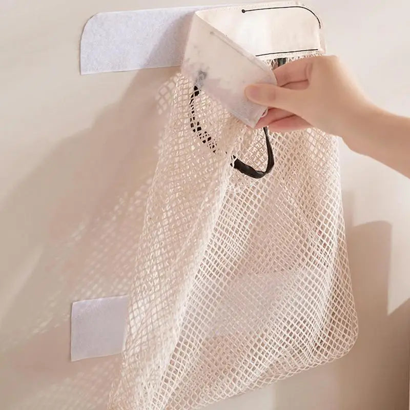 Wall Mounted Mesh Storage Bag | No-Drill Door Organiser