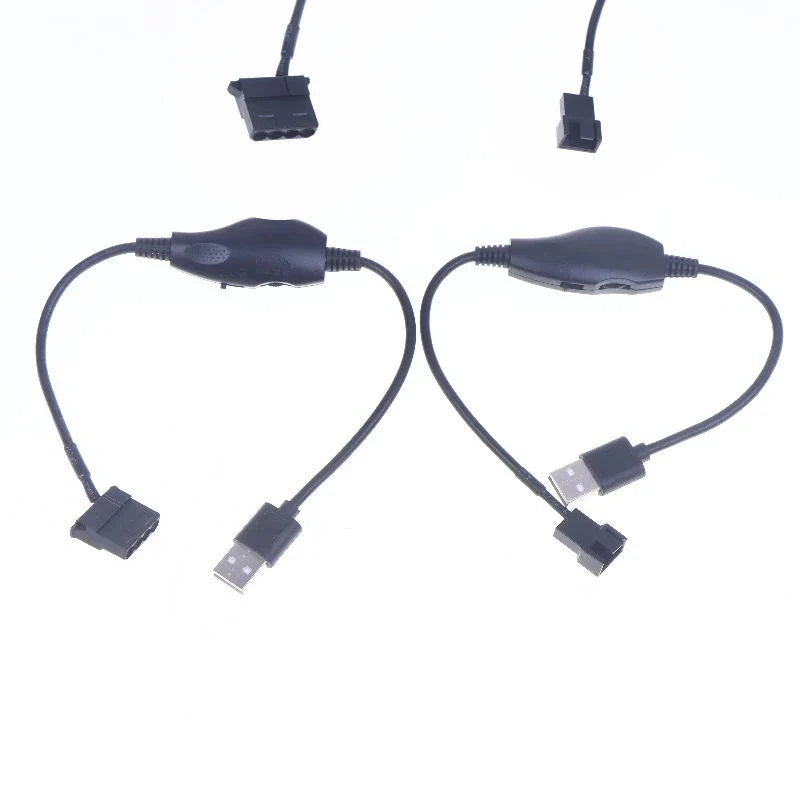 USB to 4-Pin PWM Fan Adapter Cable – 5V to 12V Boost