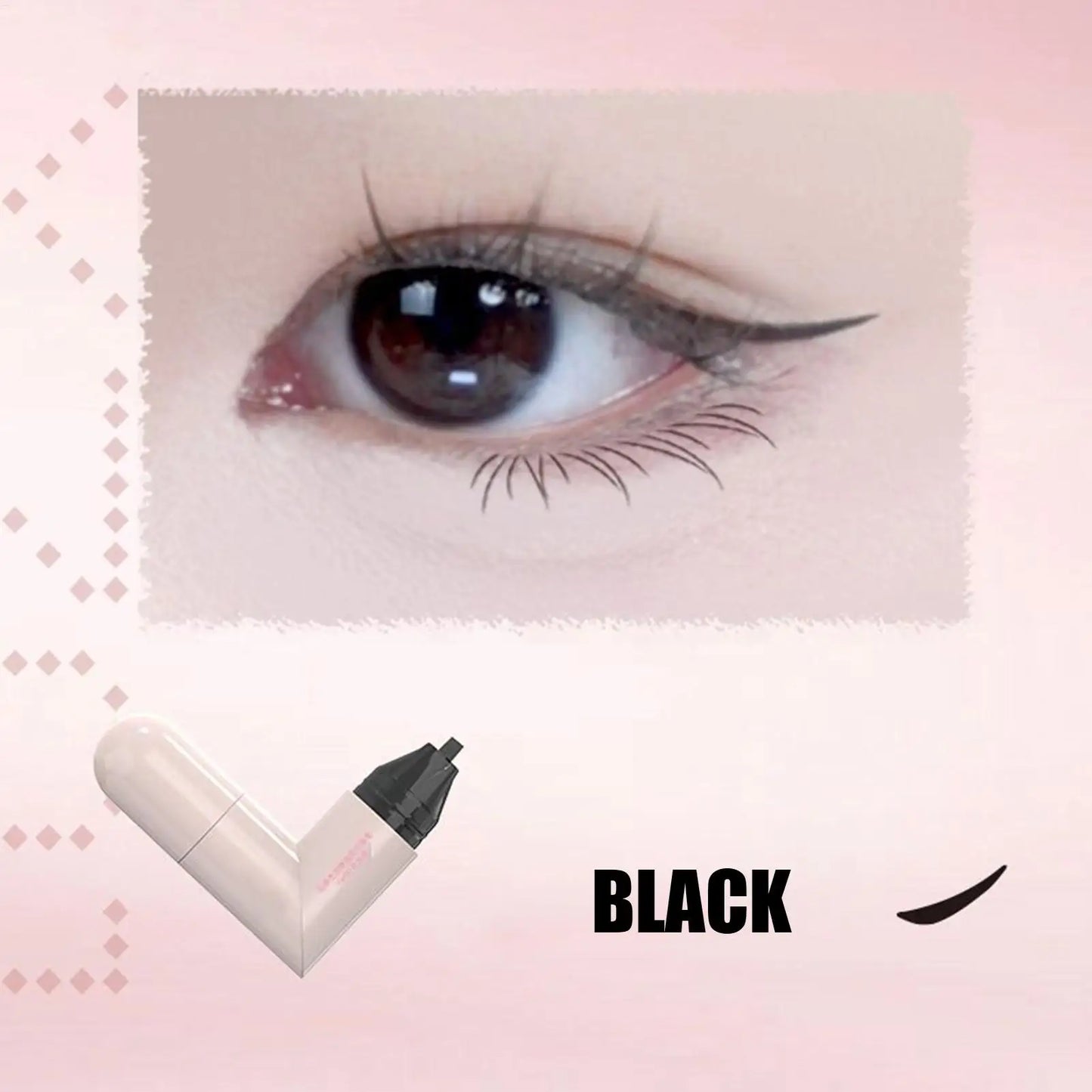 Winged Eye End Stamp Double-Tip Women Makeup Eye End Wing Stamp Waterproof Stencil Portable Quick Drying Eyeliners Cosmetics Peaceful Pleasures Health and Wellness