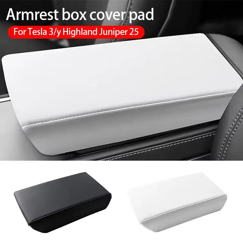 Tesla Model Y & Model 3 Leather Armrest Box Cover Pad