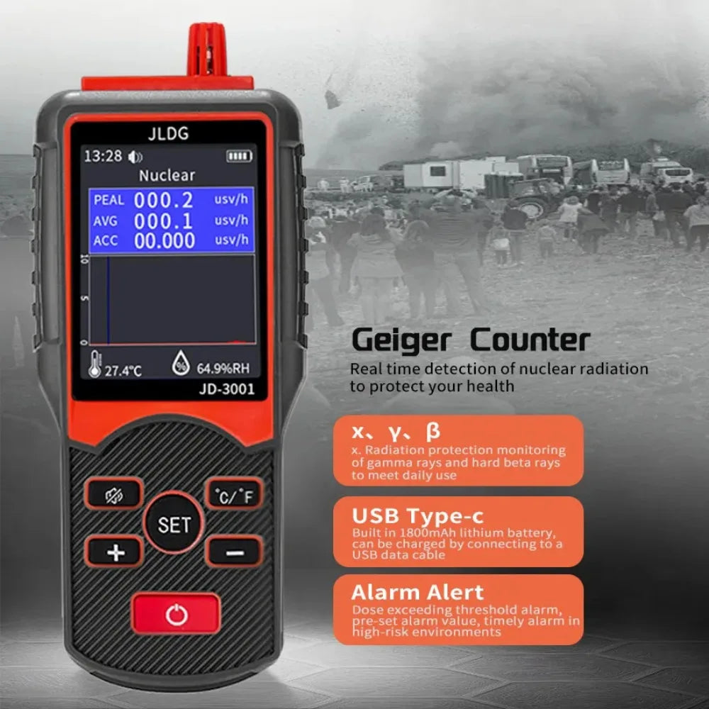 2026 NEW Geiger Counter High Precision Nuclear Radiation Detector X-ray Beta Gamma Personal Radiation Dosimeter Tester Peaceful Pleasures Health and Wellness