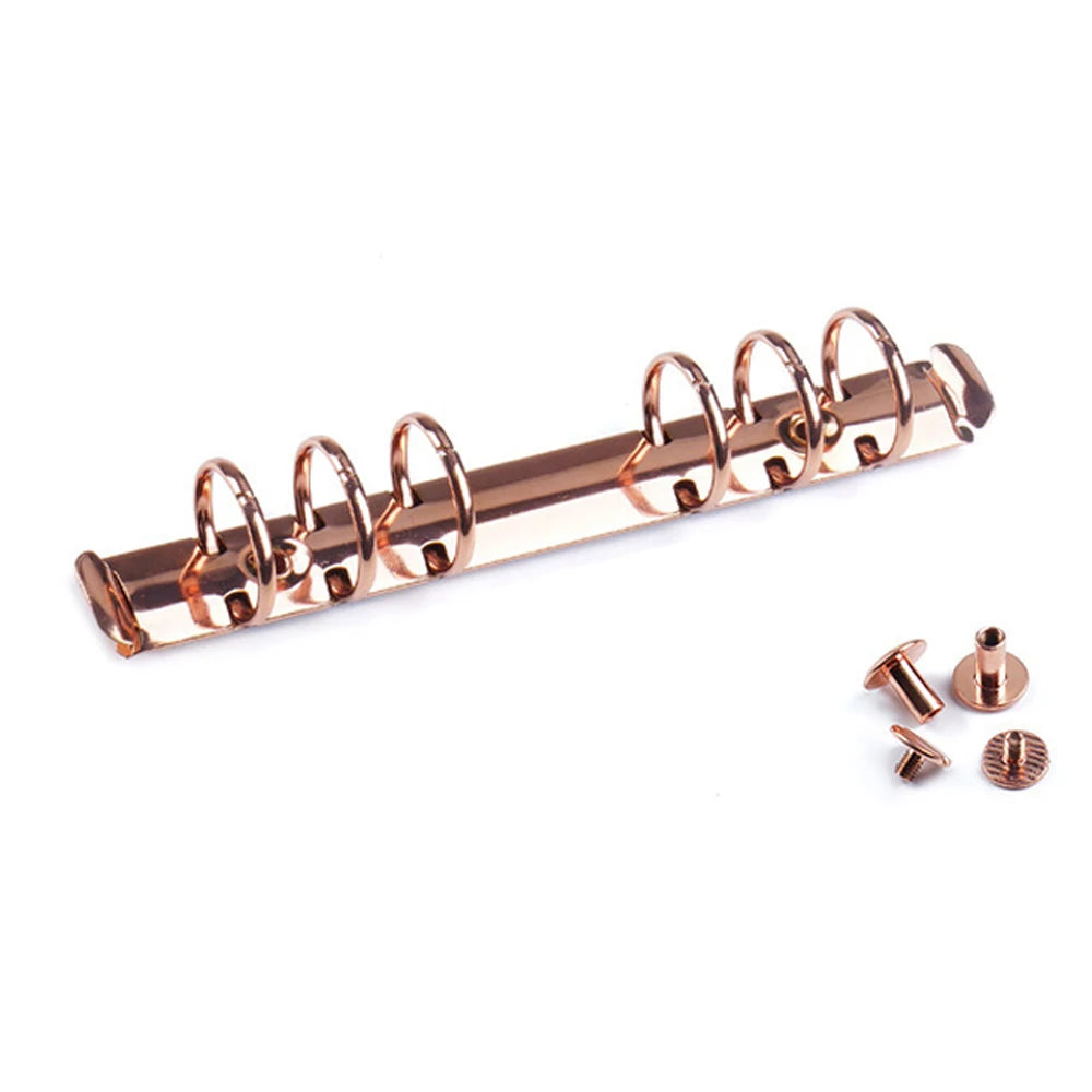 A5 A6 A7 Diary File Folder Clip Notebook Spiral Rings Binder Clip File Folder Refillable Binding Hoops Loose-leaf Ring Peaceful Pleasures Health and Wellness rose gold-25mm