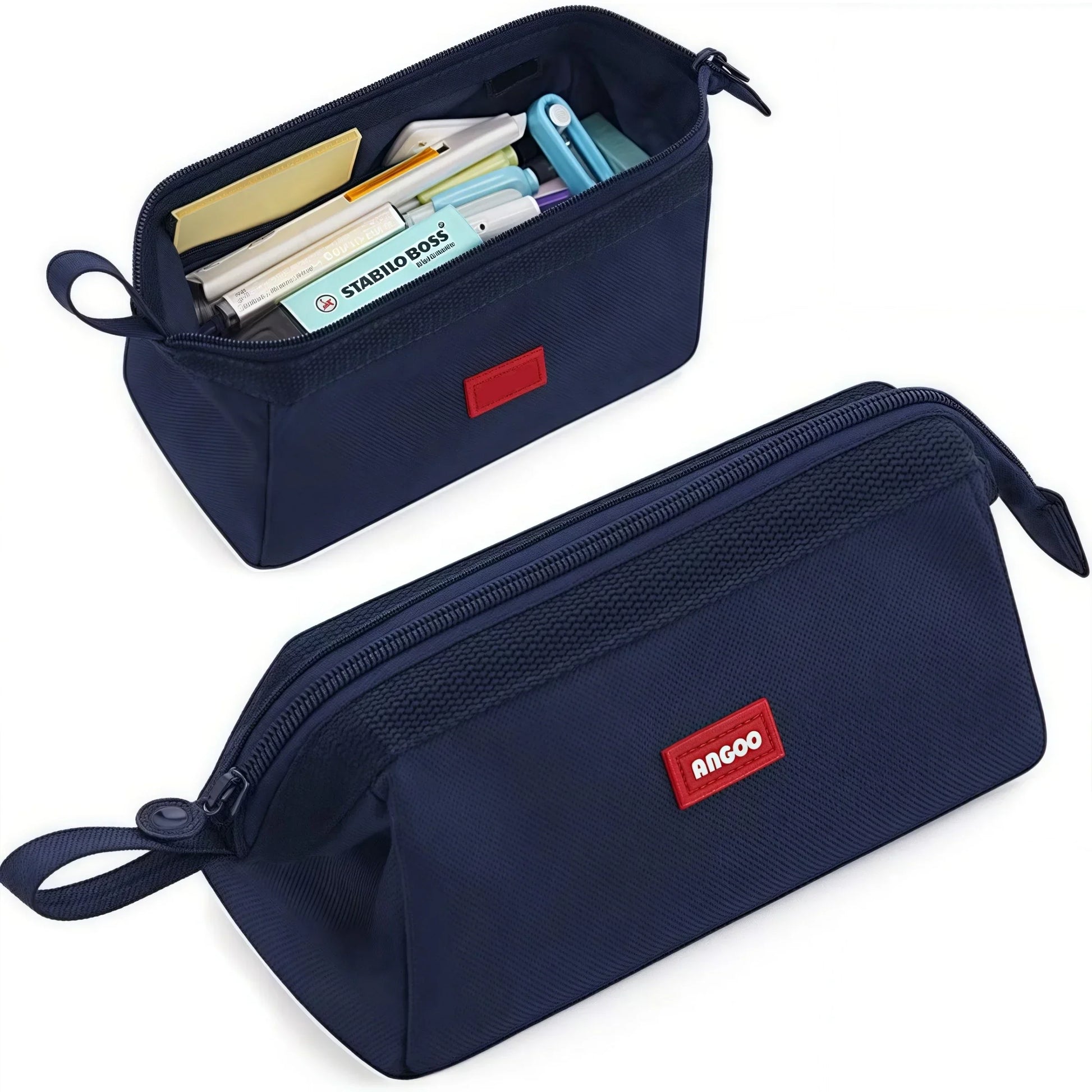 Large Capacity Pencil Case With Pen Holder Label Minimalist Student Stationery Storage Creative Stationery Storage Bag Peaceful Pleasures Health and Wellness