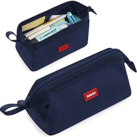 Large Capacity Pencil Case With Pen Holder Label Minimalist Student Stationery Storage Creative Stationery Storage Bag Peaceful Pleasures Health and Wellness