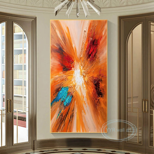Vertical Wall Decoration Poster Handmade Acrylic Abstract Art Oil Painting Living Room Bedroom Hotel Porch Custom Size New Mural Peaceful Pleasures Health and Wellness