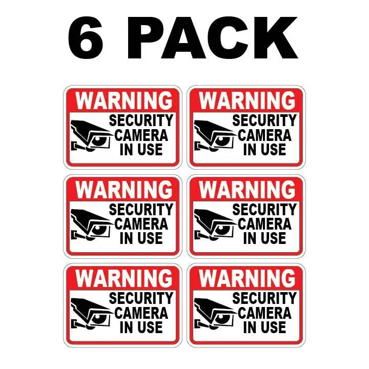 6x 3"x4.23" Only Decal for Security Video Surveillance Burgler Car Sticker Peaceful Pleasures Health and Wellness Default Title
