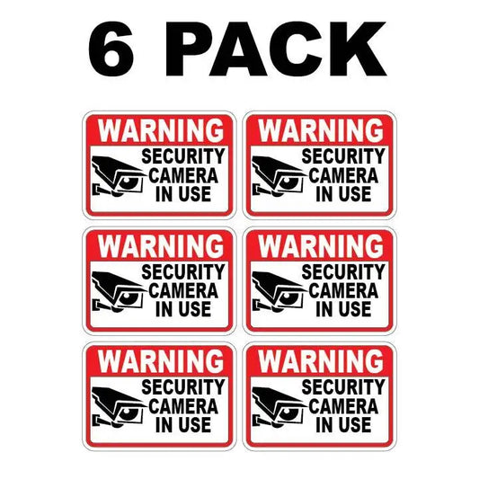6x 3"x4.23" Only Decal for Security Video Surveillance Burgler Car Sticker Peaceful Pleasures Health and Wellness Default Title