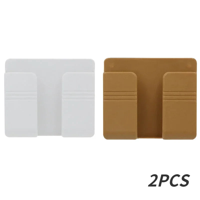 Hanging Organizers Charging Stand Things for the Home Multifunction Kitchen Storage & Organization Remote Control Smarts Phone Peaceful Pleasures Health and Wellness white brown-2pcs
