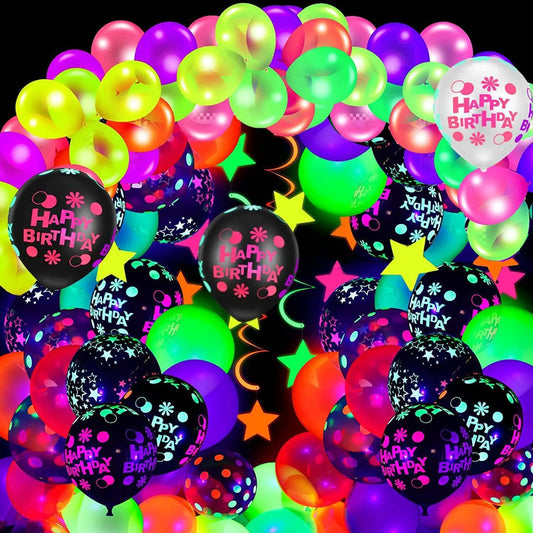 100PCS Fluorescent Balloons Glow In The Dark Luminous Dots Latex Balloon For Birthday Wedding Party Decoration Kids Gifts Toys Peaceful Pleasures Health and Wellness