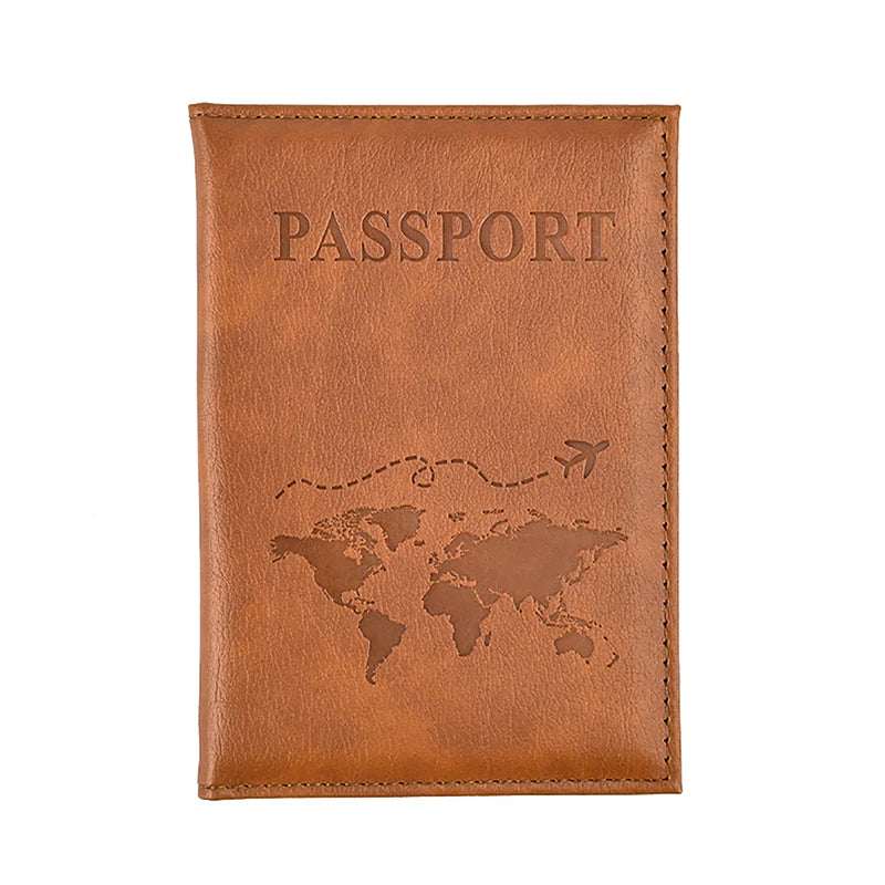 PU Leather Passport Holder – Slim Unisex Travel Wallet & Card Case