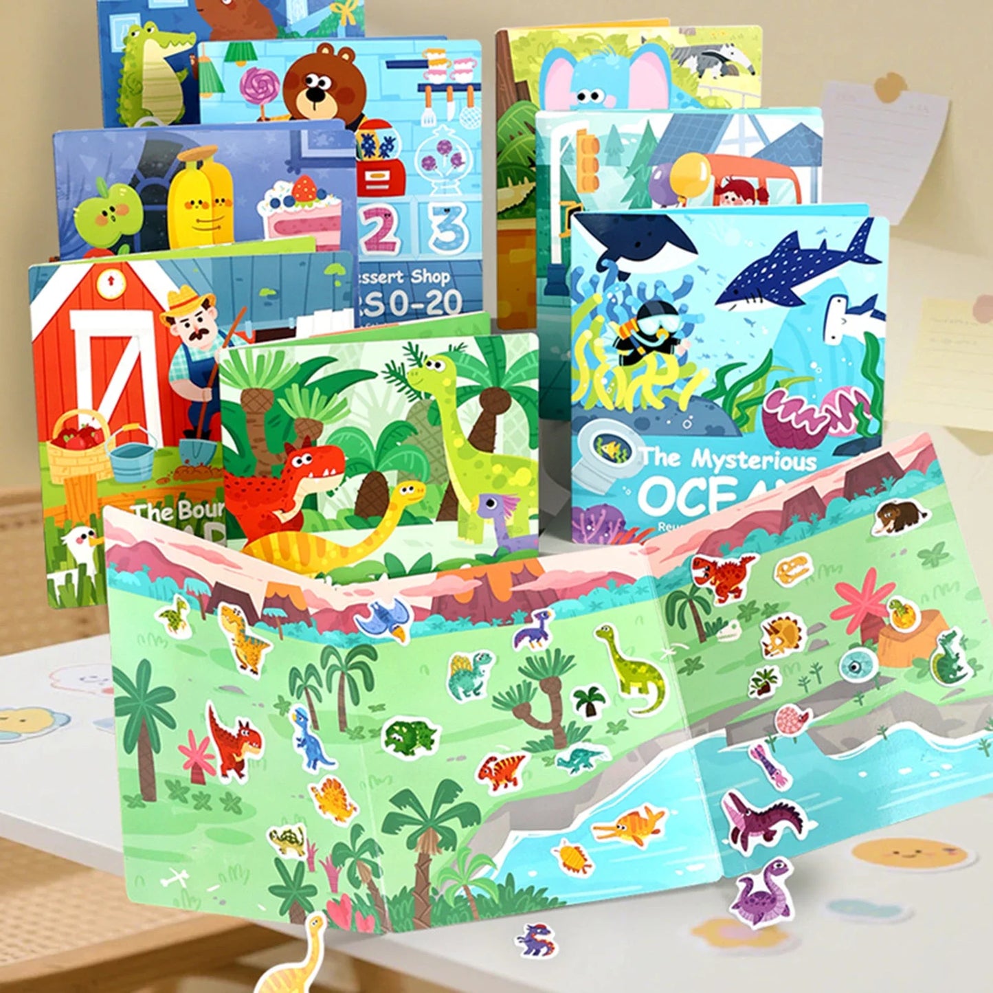 Reusable Kids Sticker Book – Color Learning Toddler Activity