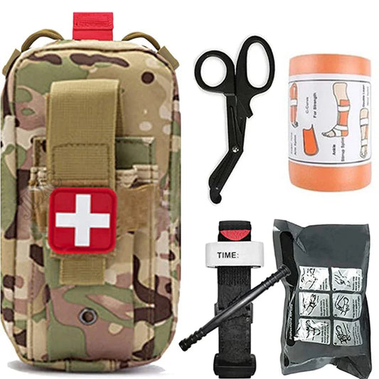 First Aid Kit Molle Survival Set Pouch Holder For Tourniquet medical splint Israeli bandages Camping Tools Emergency Hiking Kit Peaceful Pleasures Health and Wellness Other Colors