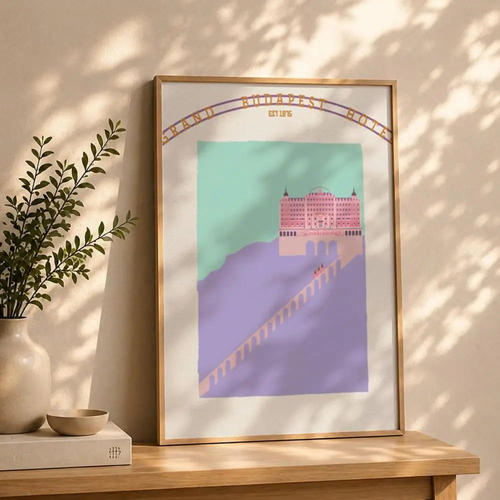 Movie T-The Grand Budapest HotelS Poster HD Self Adhesive Waterproof Wall Art Ideal for Home Office Dorm Bedroom Great Gift Peaceful Pleasures Health and Wellness White8 50X70cmNoframe