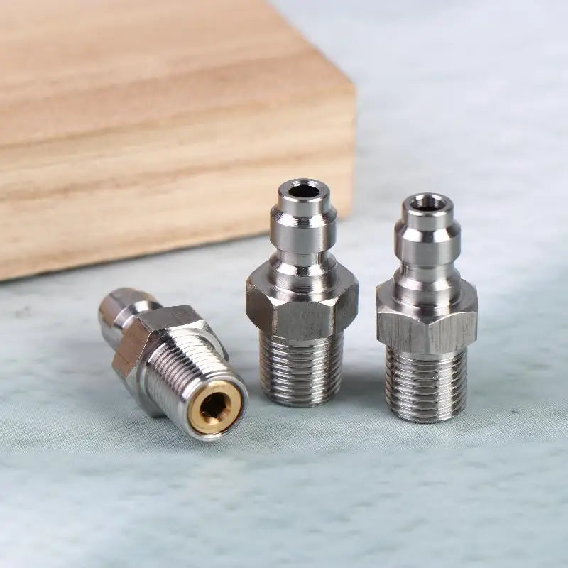 1PC Quick Connect Valve For High Pressure Applications Featuring An 8mm Male Connector And M10*1 NPT/BSPP Compatibility Peaceful Pleasures Health and Wellness
