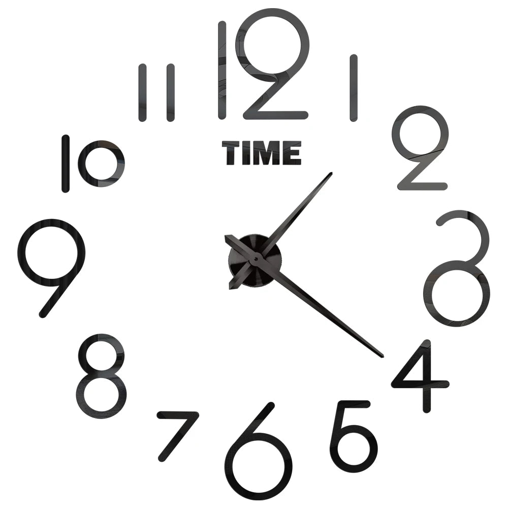 2026 Modern Design Large Wall Clock 3D DIY Quartz Clocks Fashion Watches Acrylic Mirror Stickers Living Room Home Decor Horloge Peaceful Pleasures Health and Wellness