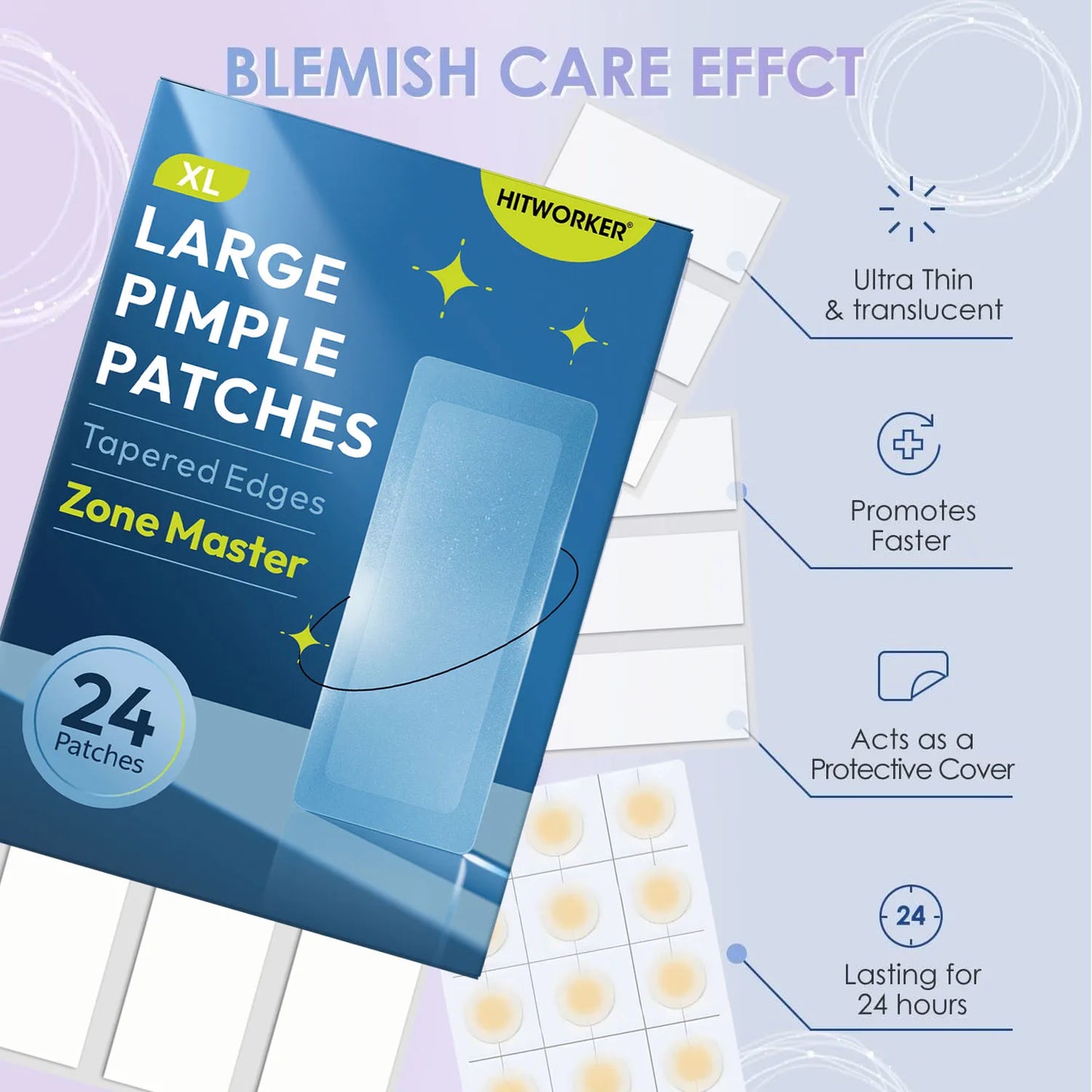 Hydrocolloid Acne Patches – Invisible, Waterproof | All Skin Types