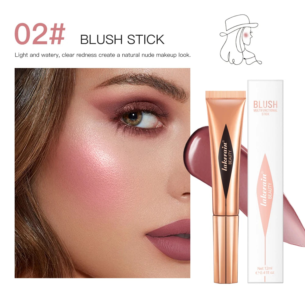 New Cream Bronzer Contour Blusher Beauty Wand Highlighter Blush With Cushion Liquid Face Bronzer Wand Stick Applicator Makeup Peaceful Pleasures Health and Wellness 02 blush