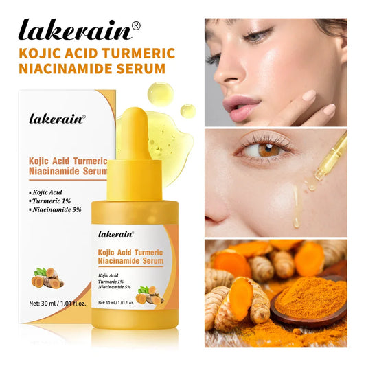 Lakerain Kojic Acid Turmeric Niacinamide Brightening Serum 30ml Brightening Face Serum Oasis Select