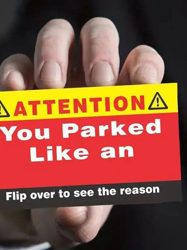 100Pcs You Park Like an Idiot Business Cards Bad Parking Cards Funny Parking Violation Bad Cards Violation Adult Sock Stuffer Peaceful Pleasures Health and Wellness