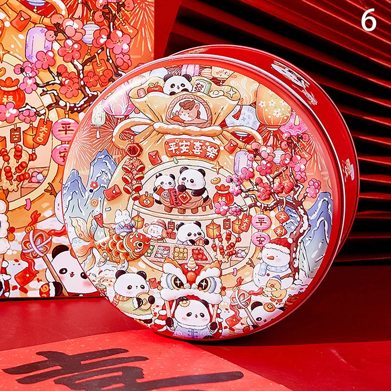 Chinese New Year Tin Box | Year of the Horse & Panda Design