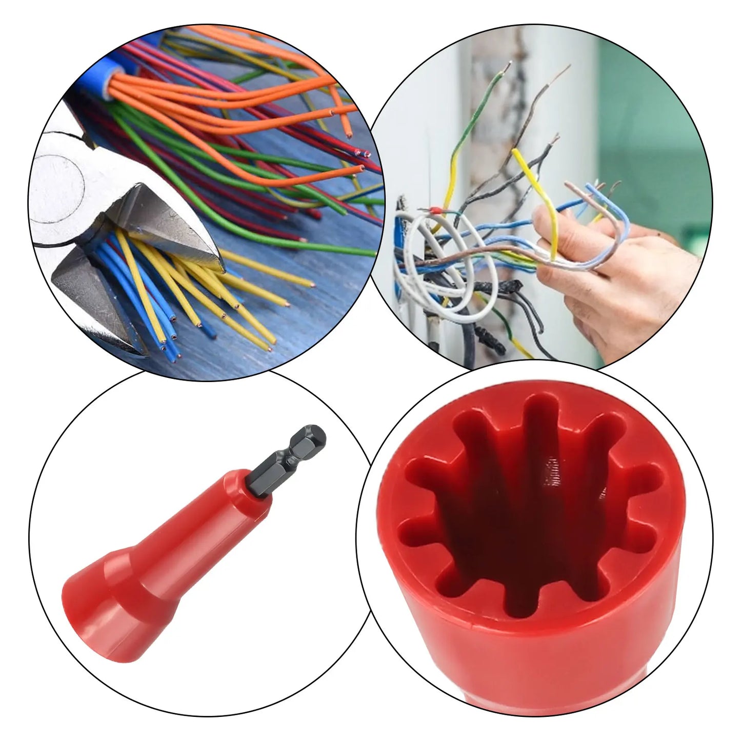 Automatic Wire Stripper Electric Twisted Tool Hex Handle Power Drill