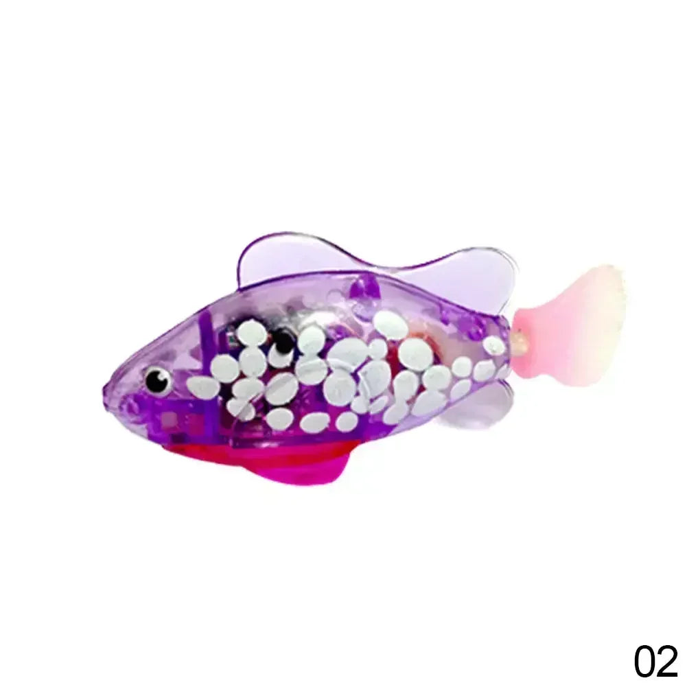 Interactive LED Swimming Fish Cat Toy – Water Activated