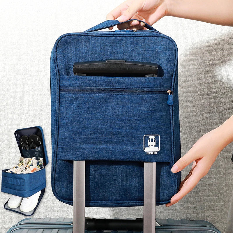 Waterproof Travel Shoe Bag – 3 Pairs Packing Cube with Handle