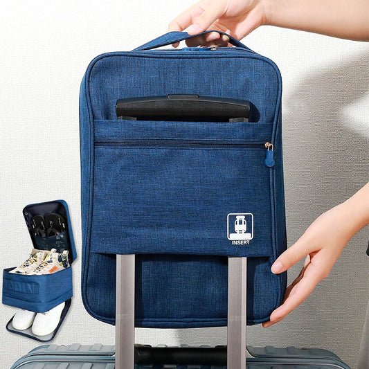 Waterproof Travel Shoe Bag – 3 Pairs Packing Cube with Handle
