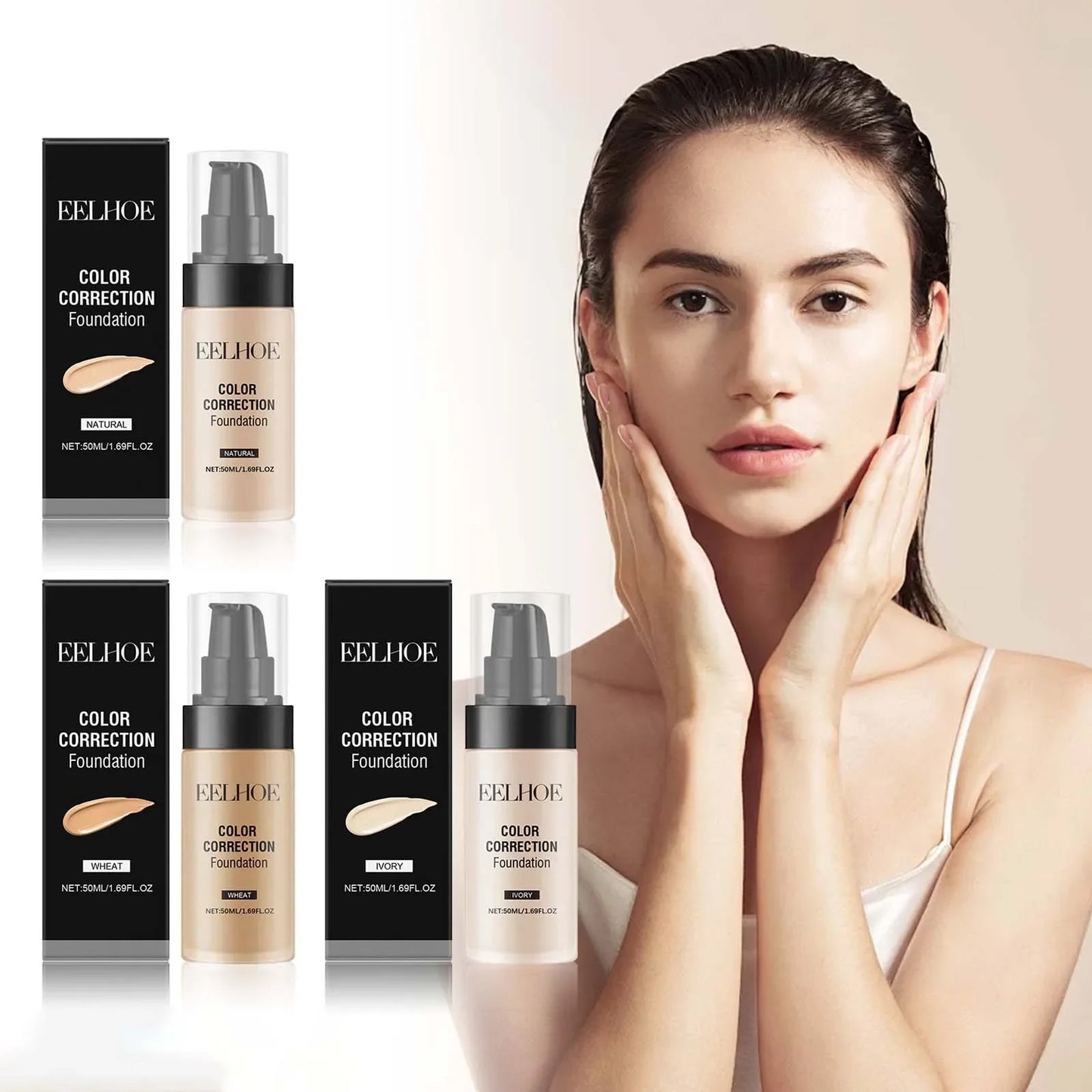 50ml Full Coverage CC Cream Foundation – Matte & Brightening