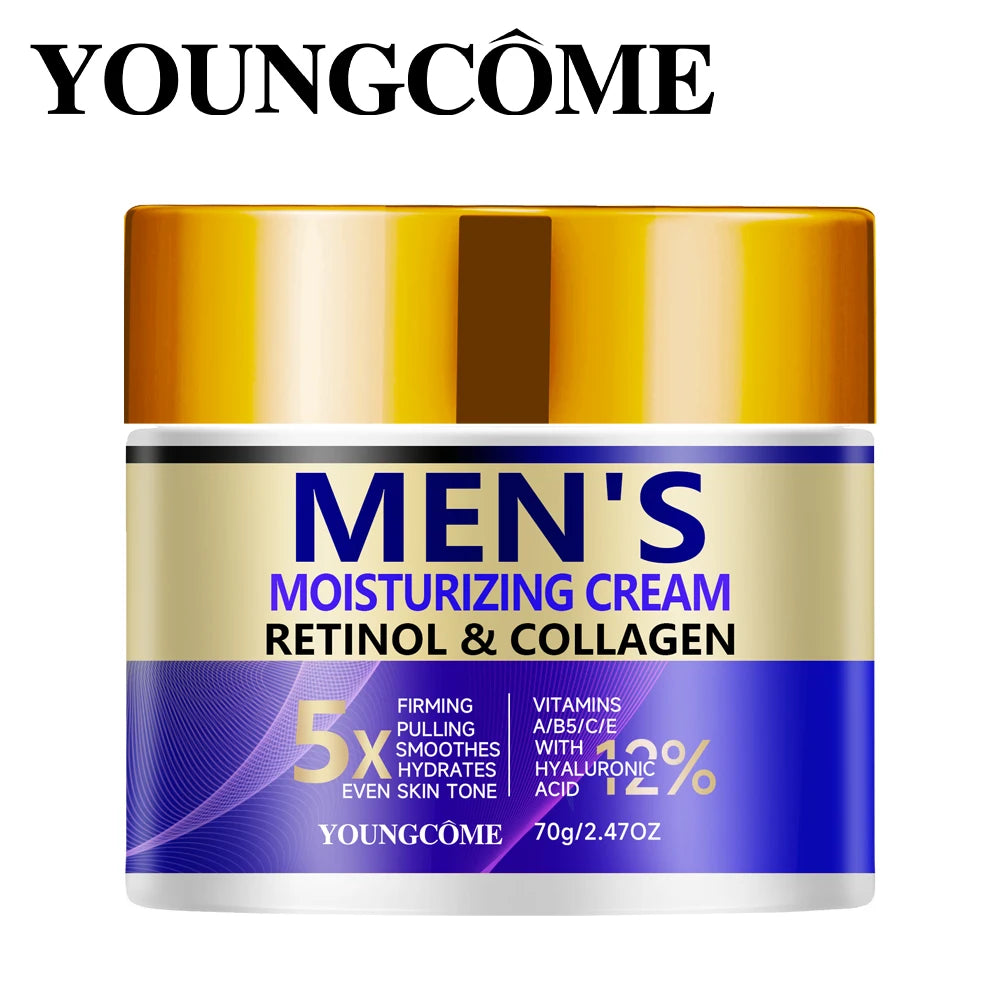 Men's Retinol Collagen Face Cream Moisturiser Facial Anti Aging White Skin Care Repair Fade Fine Line Wrinkle Remover Face Cream Peaceful Pleasures Health and Wellness
