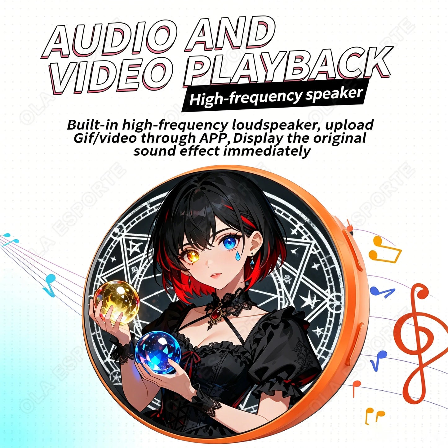 Anime E-Badge 1.5" Touch Screen LED Display Pin | Otaku Gift