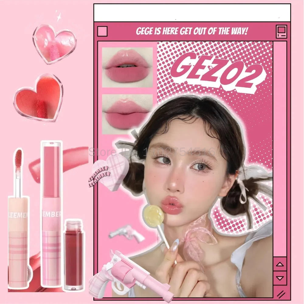 Double-Headed Matte Lip Tint & Gloss – Waterproof, Long-Lasting