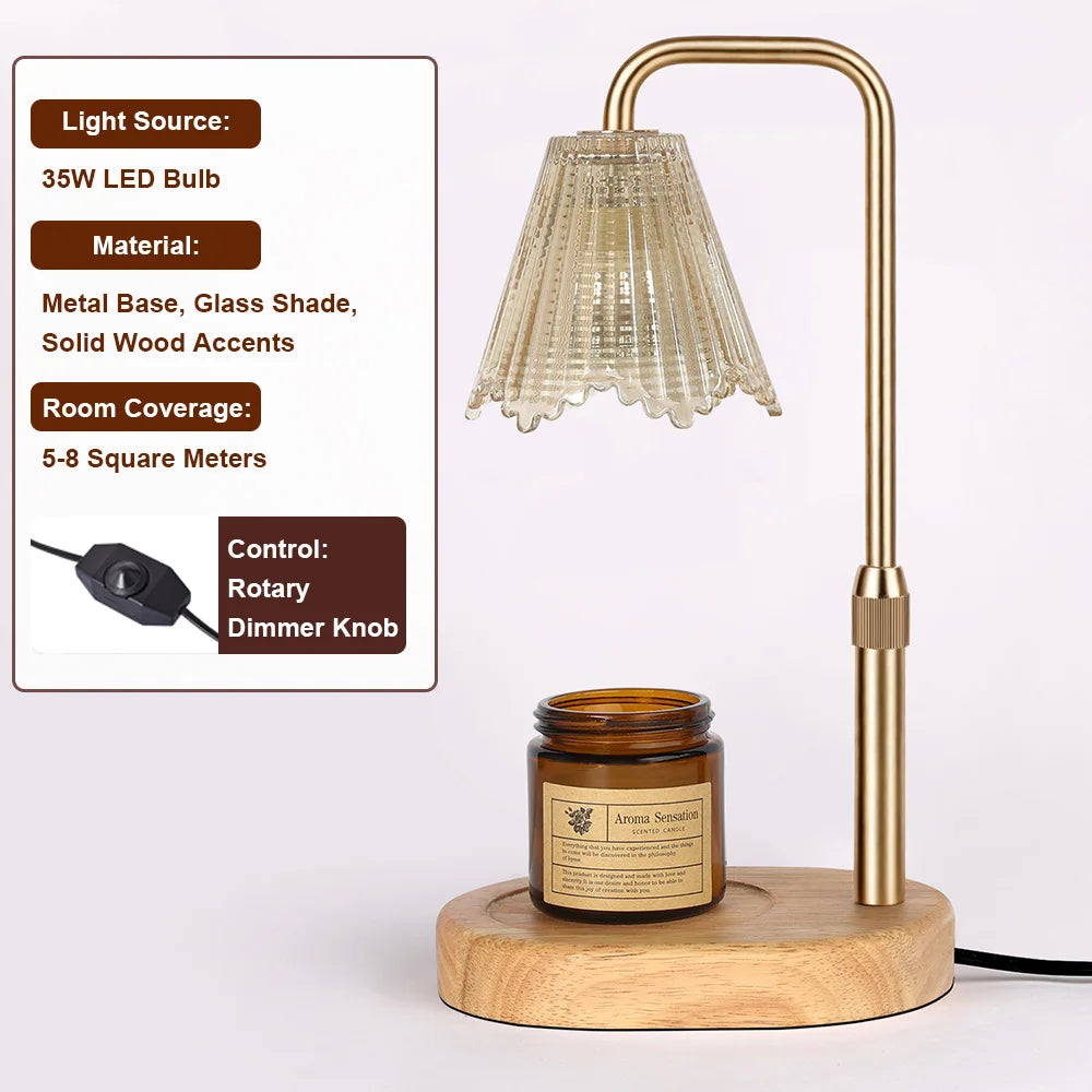 35W Dimmable Candle Warmer Lamp | Adjustable Height & Gift