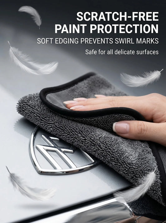 5pcs 40x40cm Microfiber Car Wash Towel Lint Free Edgeless Scratch Free Ultra Absorbent Auto Detailing Drying Cleaning Cloth Peaceful Pleasures Health and Wellness