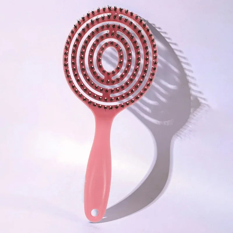 Boar Bristle Detangling Hair Brush – Scalp Massage Comb