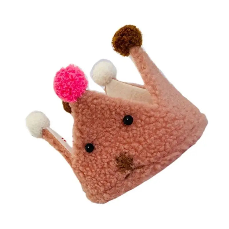 Bear Crown Baby Hat | Cashmere Photo Prop for Birthday Parties